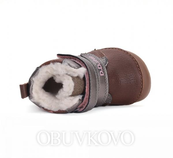Dievčenské barefoot zimné čižmy D.D.STEP 