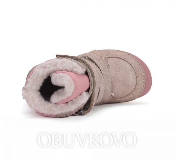 Dievčenské barefoot zimné čižmy D.D.STEP