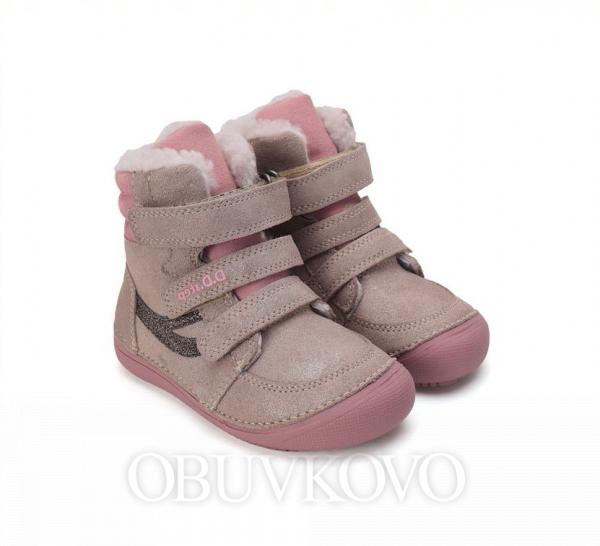 Dievčenské barefoot zimné čižmy D.D.STEP