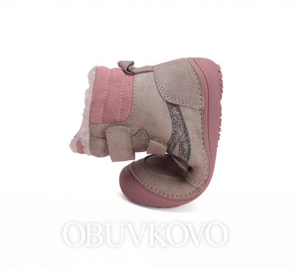 Dievčenské barefoot zimné čižmy D.D.STEP