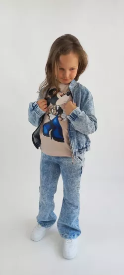 Dievčenská rifľová mikina - bunda