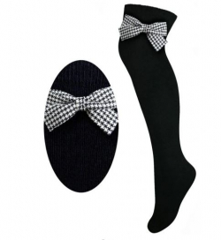 Dievčenské  nadkolienky s mašľou