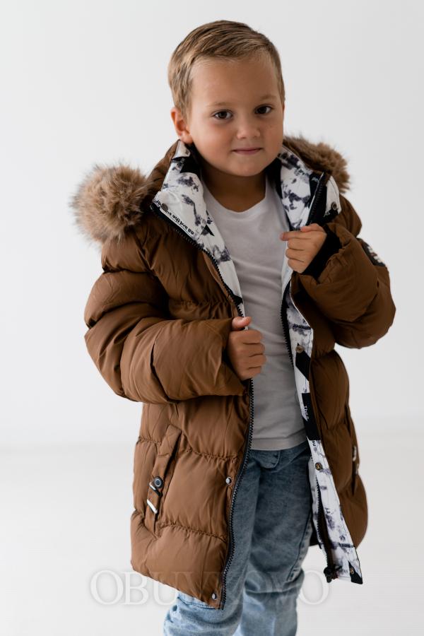 Nepremokavá zimná bunda s kožušinkou