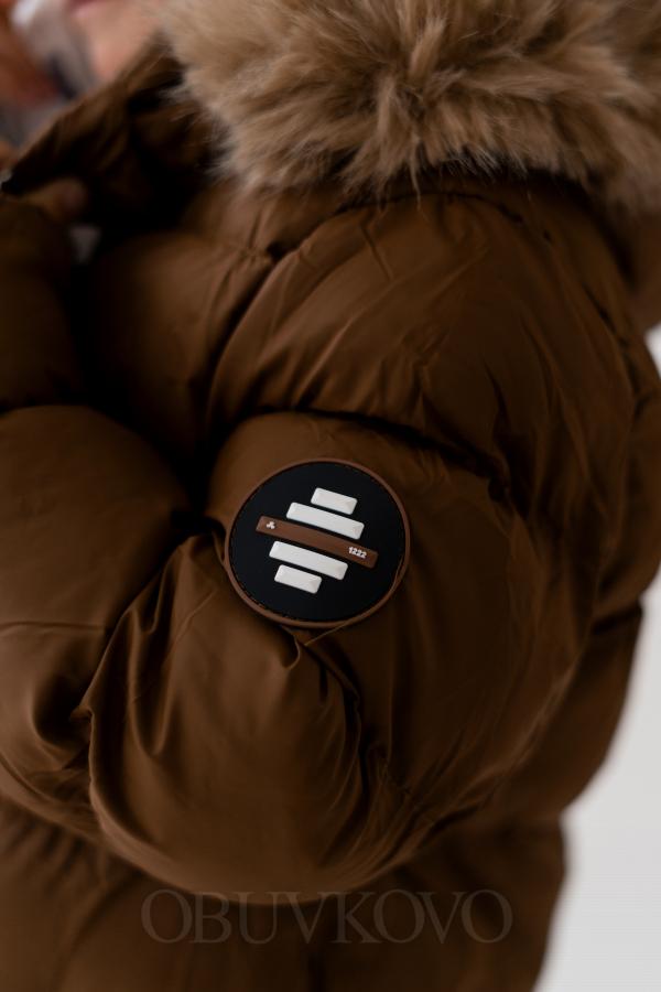 Nepremokavá zimná bunda s kožušinkou