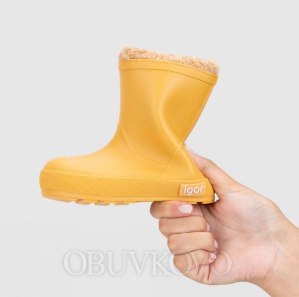 Detské zateplené barefoot gumáky IGOR