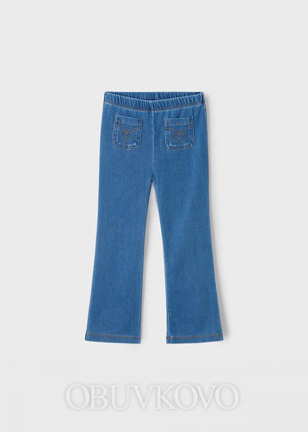 Dievčenské rozšírené nohavice-jeans efekt