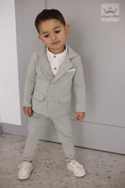 2 dielny bavlnený oblek/set sako+nohavice 