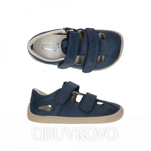 Chlapčenské celokožené barefoot sandále