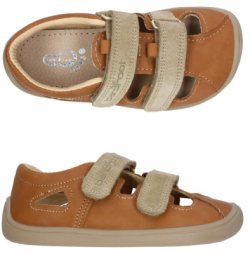 Chlapčenské celokožené barefoot sandále SLIM