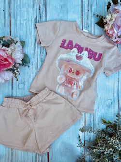 2 dielny dievčenský letný set LABUBU