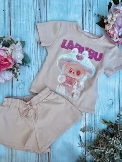 2 dielny dievčenský letný set LABUBU