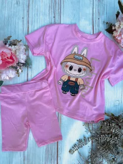 2 dielny dievčenský letný set LABUBU