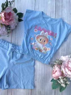 2 dielny dievčenský letný set LABUBU