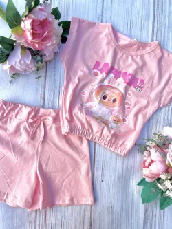 2 dielny dievčenský letný set LABUBU