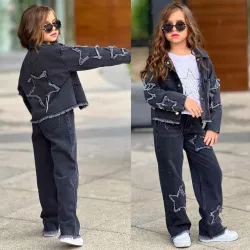 3 dielna dievčenská rifľová súprava