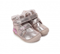 Dievčenské barefoot zimné čižmy D.D.STEP