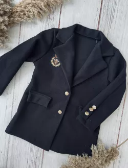 Dievčenský flaušový kabát