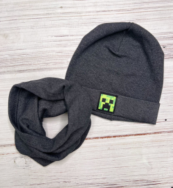 Bavlnená čiapka + tunelový šál