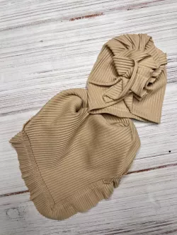 Bavlnená dievčenská čiapka s nákrčníkom