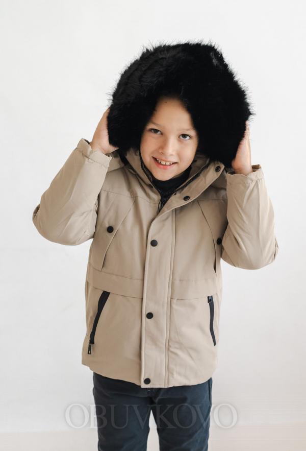 Nepremokavá chlapčenská bunda s kožušinkou
