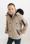 Nepremokavá chlapčenská bunda s kožušinkou