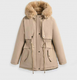 Zimná dievčenská parka s kožušinkou