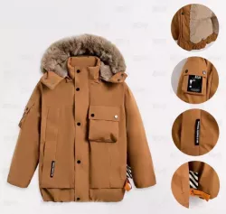 Chlapčenská zimná bunda s kapucňou