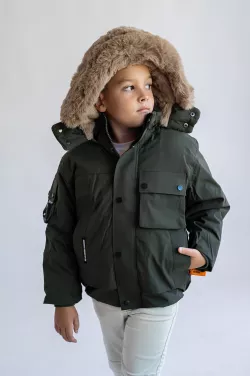 Chlapčenská zimná bunda s kapucňou