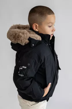 Chlapčenská zimná bunda s kapucňou