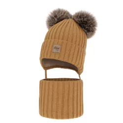 Detská zimná čiapka s nákrčníkom