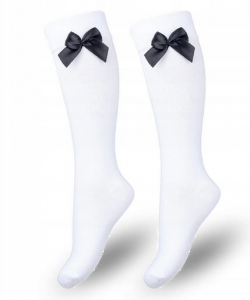 Dievčenské podkolienky s mašľou