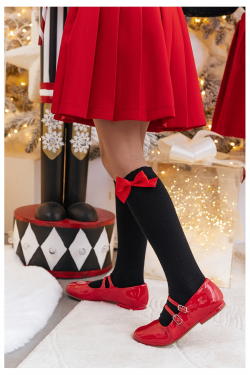 Dievčenské podkolienky s mašľou