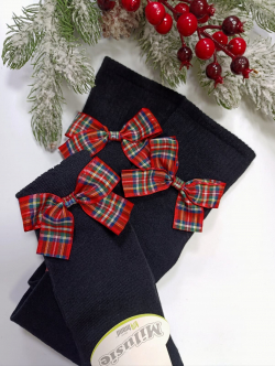 Dievčenské podkolienky s mašľou