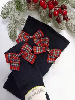 Dievčenské podkolienky s mašľou