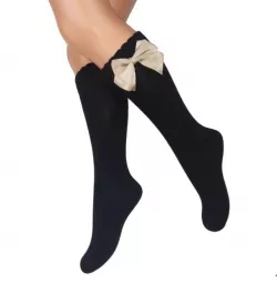 Dievčenské podkolienky s mašľou