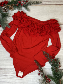 Dievčenské bavlnené body s volánom