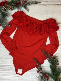 Dievčenské bavlnené body s volánom