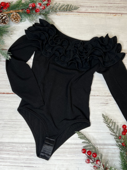 Dievčenské bavlnené body s volánom