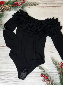 Dievčenské bavlnené body s volánom