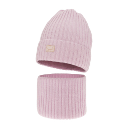 Dievčenská zimná čiapka s nákrčníkom