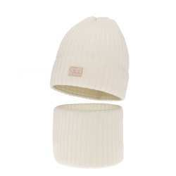 Dievčenská zimná čiapka s nákrčníkom