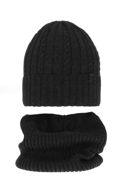 Chlapčenská zimná čiapka MERINO + nákrčník