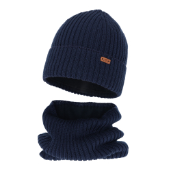 Chlapčenská zimná čiapka MERINO + nákrčník