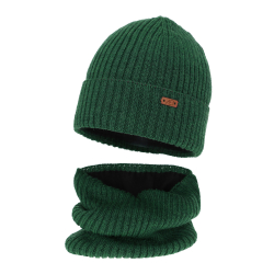 Chlapčenská zimná čiapka MERINO + nákrčník