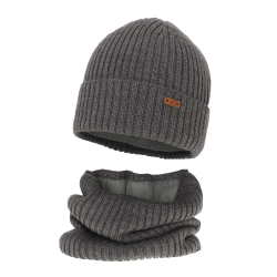 Chlapčenská zimná čiapka MERINO + nákrčník