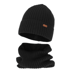 Chlapčenská zimná čiapka MERINO + nákrčník