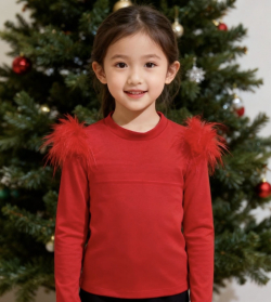 Dievčenské zamatové tričko