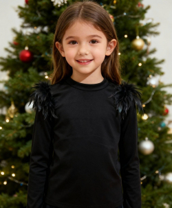 Dievčenské zamatové tričko