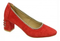 OLIVIA shoes červené celokožené lodičky DLO027