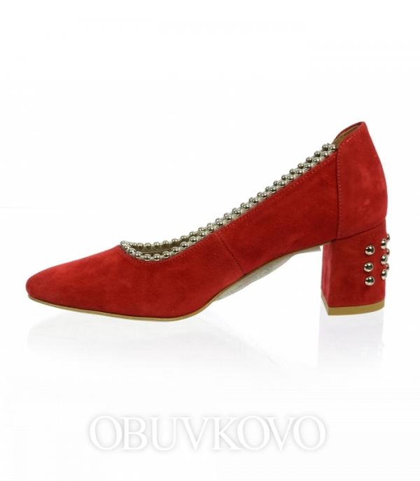 OLIVIA shoes červené celokožené lodičky DLO027